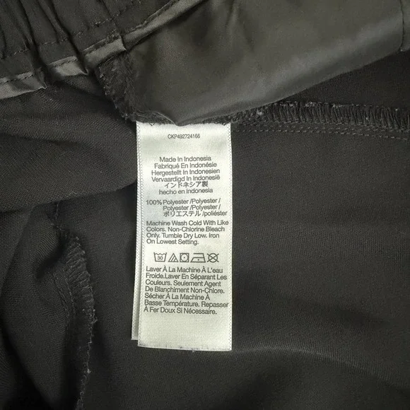 Madewell Pull-On Straight Pants Crepe Black Elastic Waist Drapey Relaxed XL Work - Picture 7 of 7